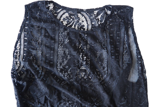 Justin & Taylor Black Lace Women's Top 44" Chest - Picture 3 of 5