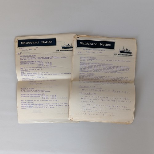 S.S. Argentina Maru - 1960s Guide Book + Shipboard Notices - Mitsui O.S.K. Lines - Picture 2 of 9