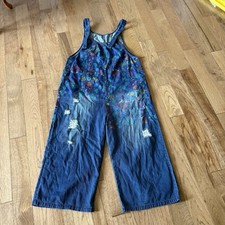 Women's Loose Baggy Denim Wide Leg Drop Crotch Jumpsuit Rompers Overalls Pants