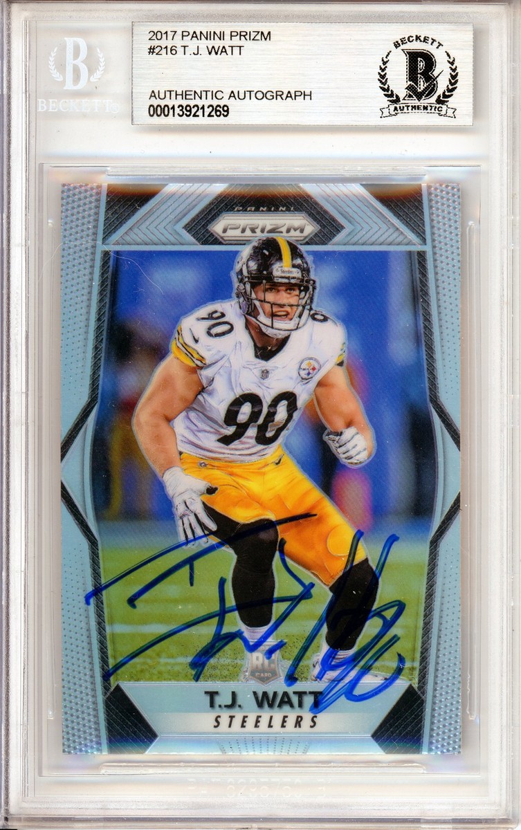 帯付き yet water contract レアCD 2017 Panini Prizm Silver #216 T.J. Watt RC Pittsburgh Steelers BGS