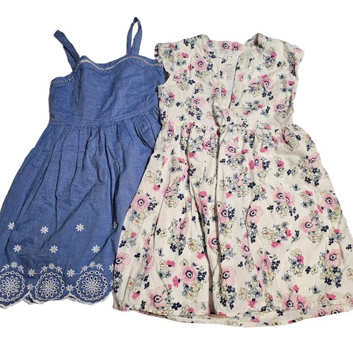 Girls Dress Floral and Chambray bundle of two dresses size Small - Picture 2 of 10