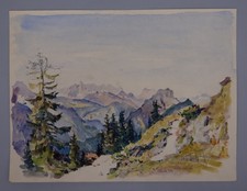 Aquarell 1989 Wilder Kaiser Am Rauschenberg Tirol - Hans Massberger (1929-2018)