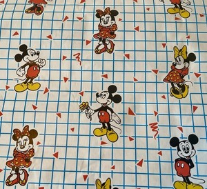 Vintage 80s Disney Contact Paper Mickey Minnie Mouse 3yds 18” Geometric 1 Roll