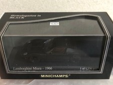 1/43 Lamborghini Miura 1966 Matte Black HIB Minichamps Kyosho Minicar
