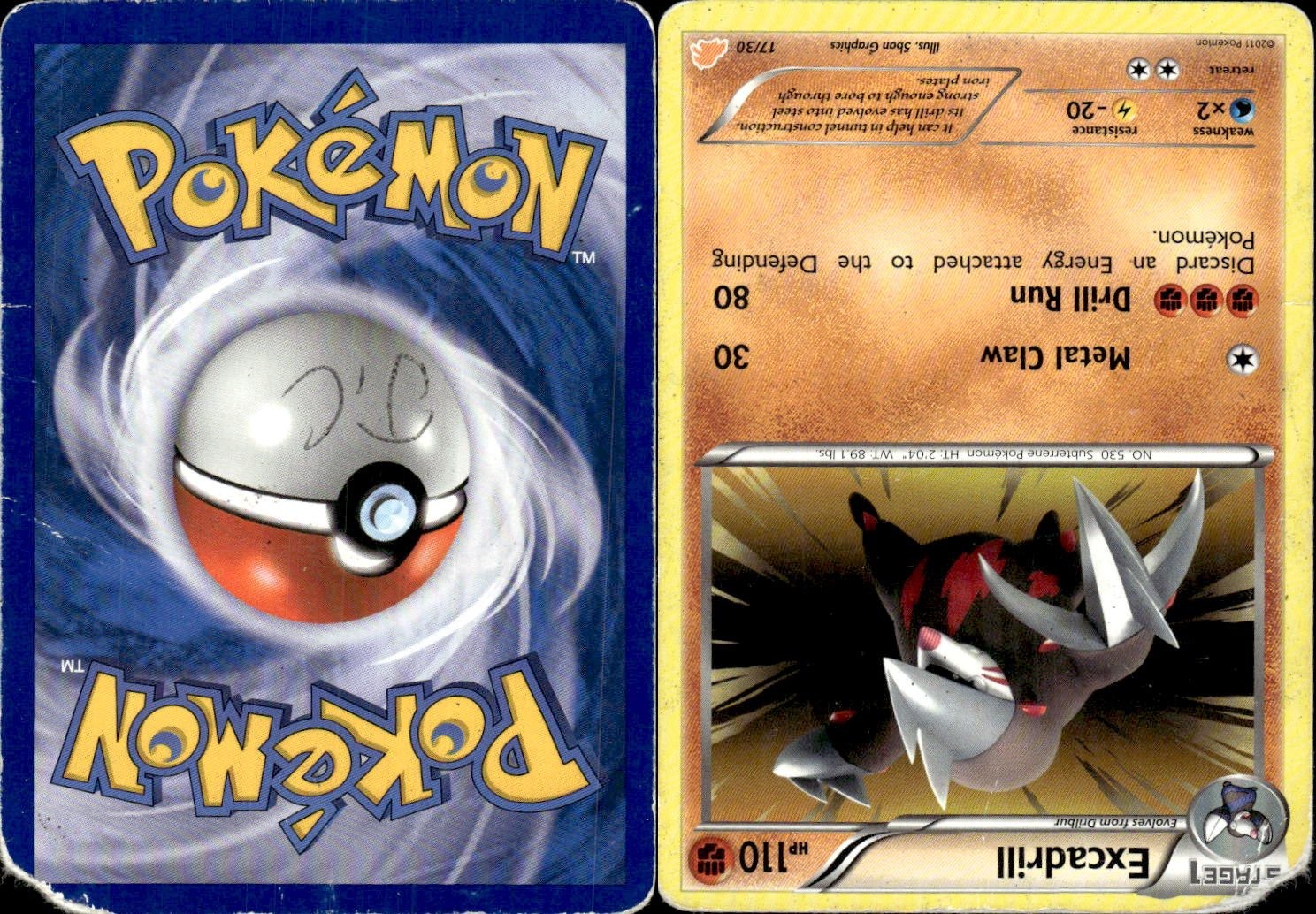 Pokemon Excadrill (#17 Non-Holo) C 17/30 BW Trainer Kit: Excadrill & Zoroark NM