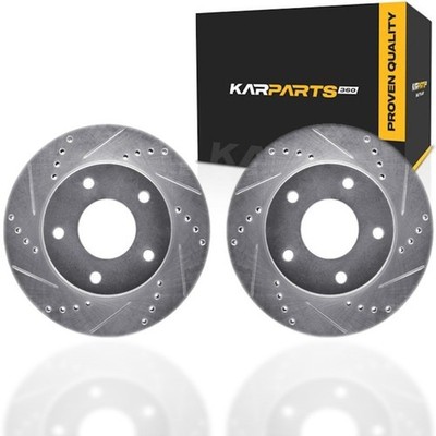 For Oldsmobile Bravada 1991-1994 Rotors | Drilled And Slotted Rotor | Silver