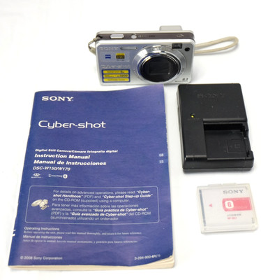 SONY Cybershot DSC- W150 Digital Camera 8.10 MP 5x Optical Zoom w/ Battery Char