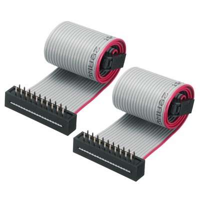 IDC Wire Flat Ribbon Cable FC/FD Connector A-type 20Pins 0.2m Long, 2pcs