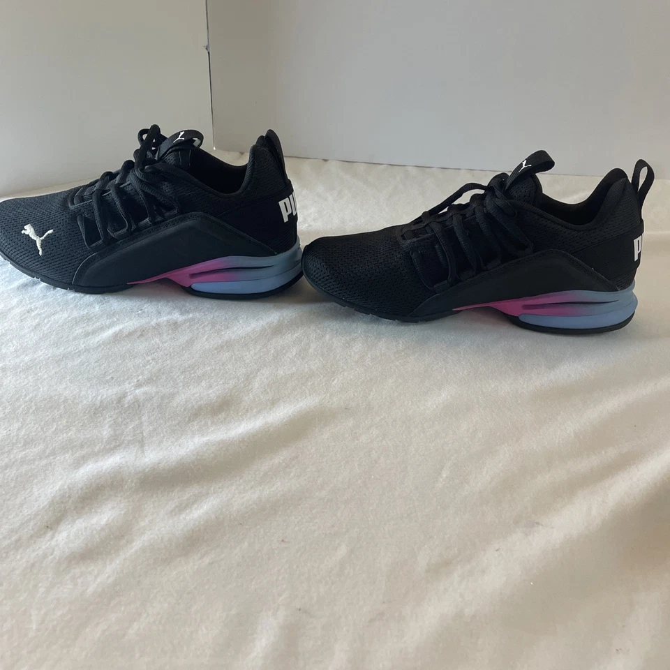 Puma Axelion Elegante Desvanecimiento Correr Jóvenes Niñas Negras Tenis Zapatos Atléticos 37812 Foto 4 de 4