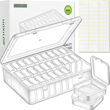 Bead Organizer Box, 30pcs Small Clear Plastic Storage 1 Pack 30 Pcs,