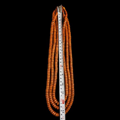 Vintage necklace authentic 19th C Konyak large glass bead necklace Nagaland - Picture 5 of 5