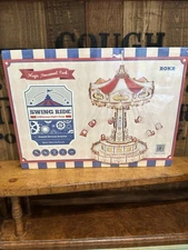 ROKR Swing Ride 3D DIY Wood Puzzle. New, Open Box, Sealed And Complete. 