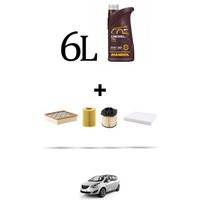 Hoffcar Servicekit 4 Filter Und 6L ÖL FüR Opel Meriva B 1.7 Cdti 81Kw Ab 201
