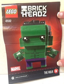 Lego Brick Headz Marvel THE HULK 8 Building Toy 41592 BrickHeadz Box Manual 