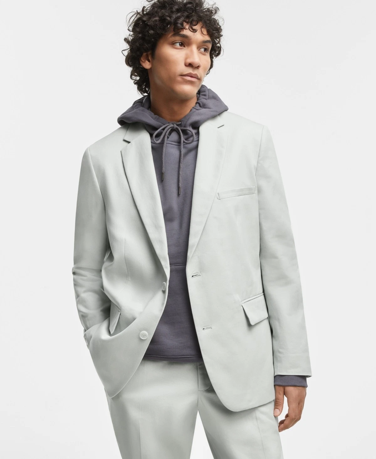 Mode of One Men's Slim-Fit Blazer Iced Mint Size XXL