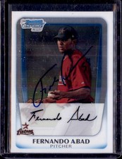 2011 Bowman Chrome  1st Card #BCP219 Astros Fernando Abad  Auto/ Signed IP