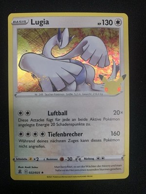 Lugia # 022/025 Rare Holo CELEBRATIONS 2021 Pokemon Deutsch Mint Boosterfrisch