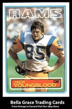 1983 Topps Jack Youngblood #96 Los Angeles Rams NFL Football