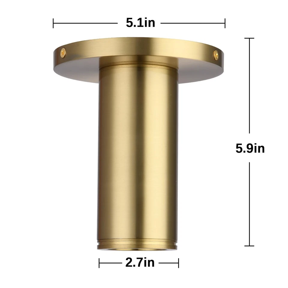Lámpara de techo de cilindro de latón, luz de punto regulable de montaje empotrado, sala de estar... Foto 2 de 4