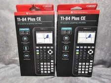2x Instruments du Texas TI-84 Plus CE Python Graphing Calculatrice Noir Nouveau scellé