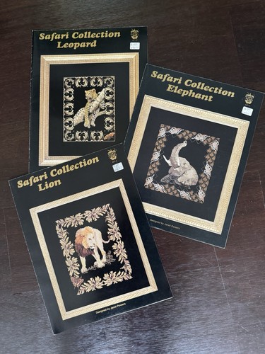 Safari Collection - Elephant, Leopard & Lion - Cross Stitch charts - NEW