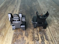 Tactical Flip Up Sights Front & Rear Set for Airsoft Paintball Picatinny