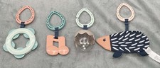 Fisher Price DKick N Play Gym Piano Navy Fawn Replacement Part Set 4 Hanging Toy