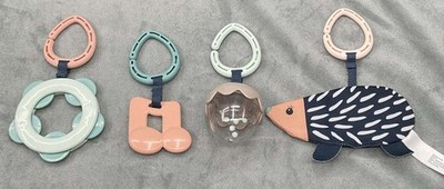 Fisher Price DKick N Play Gym Piano Navy Fawn Replacement Part Set 4 Hanging Toy