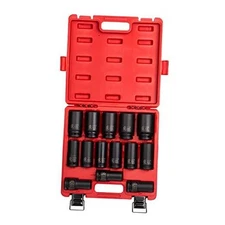  4638, 3/4 Inch Drive Deep Impact Socket Set, 14-Piece, SAE, 3/4" - 1-5/8", Cr 