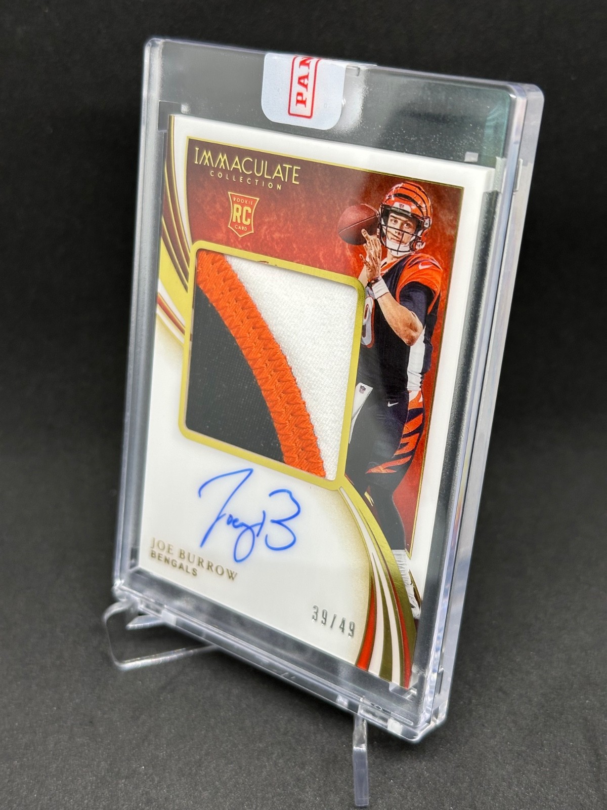 2020 Panini Immaculate #PPR-JBU Joe Burrow /49 RPA Rookie Auto Bengals  view 2
