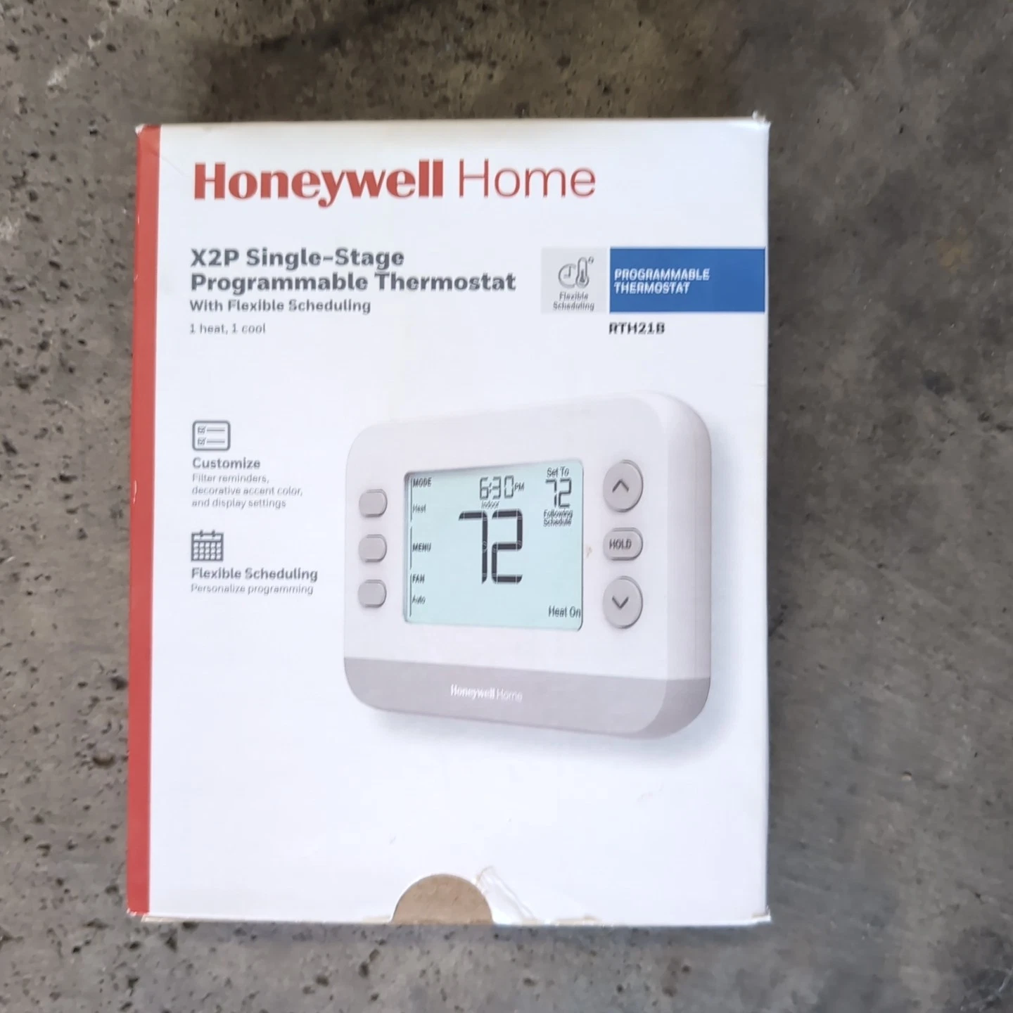 Lot of 6 Honeywell Home RTH21B Programmable Thermostat 1H/1C Open Box As Is