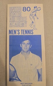 1980 Air Force Academy Falcons Men's Tennis Media Guide Matt Mulhern