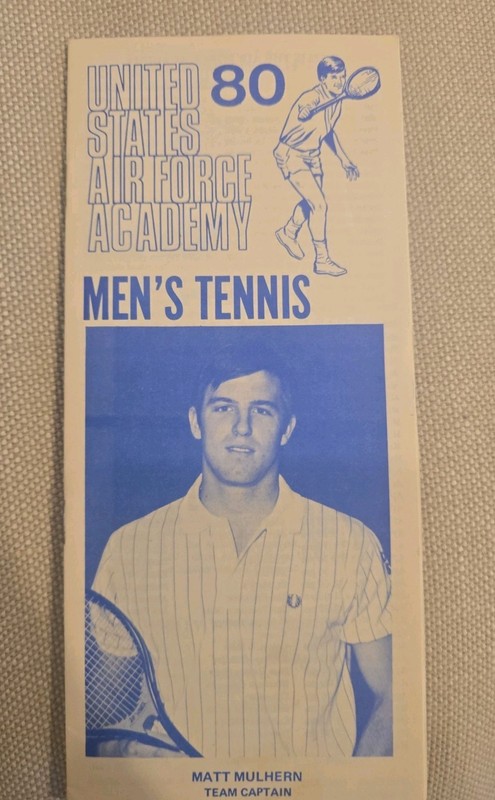 1980 Air Force Academy Falcons Men's Tennis Media Guide Matt Mulhern