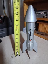 Vintage Astro Mfg Rocket Space Ship Mechanical Coin Bank Berzac Corp 1957 
