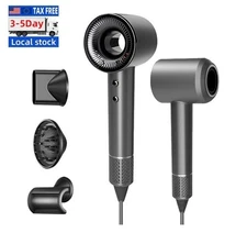 Original High-Speed bladeless Hair Dryer Negative Ion Hotel/Home Black or Silver