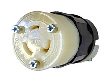 Leviton 2323 Grounding Locking Plug L6-20, 20 Amp, 250Vac, 2 Pole, 3 Wire