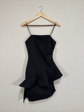 ELLIATT REVOLVE Little Black Dress Asymmetrical Ruffle Mini Small Cocktail Party