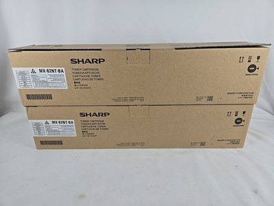 LOT OF 2! GENUINE SHARP MX-62NT-BA (MX-6240N) BLACK TONER CARTRIDGE
