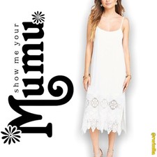 NWT Show Me Your Mumu SMYM Sun Slip Dress Crochet Lace Hem Beach Wedding Boho Sm