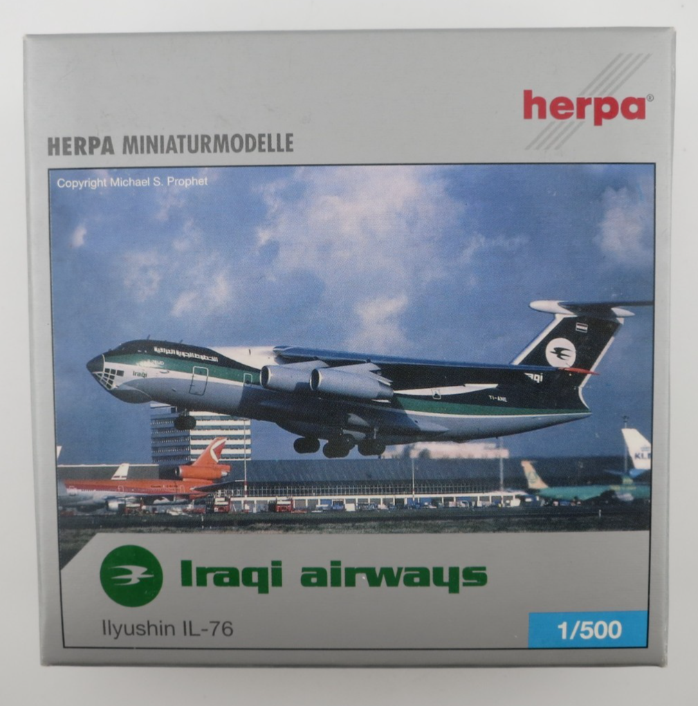Herpa Iraqi Airways Ilyushin IL-76 Model - 1:500 - 513852 | eBay