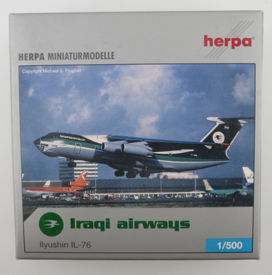 Herpa Iraqi Airways Ilyushin IL-76 Model - 1:500 - 513852 | eBay