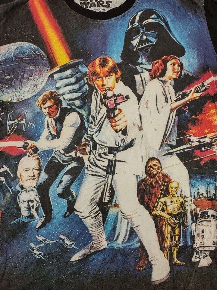 Camisetas Star Wars Años 90 x2 Ambas Para Hombre Grandes-Luke Skywalker Darth Vader Darth Maul Foto 3 de 4