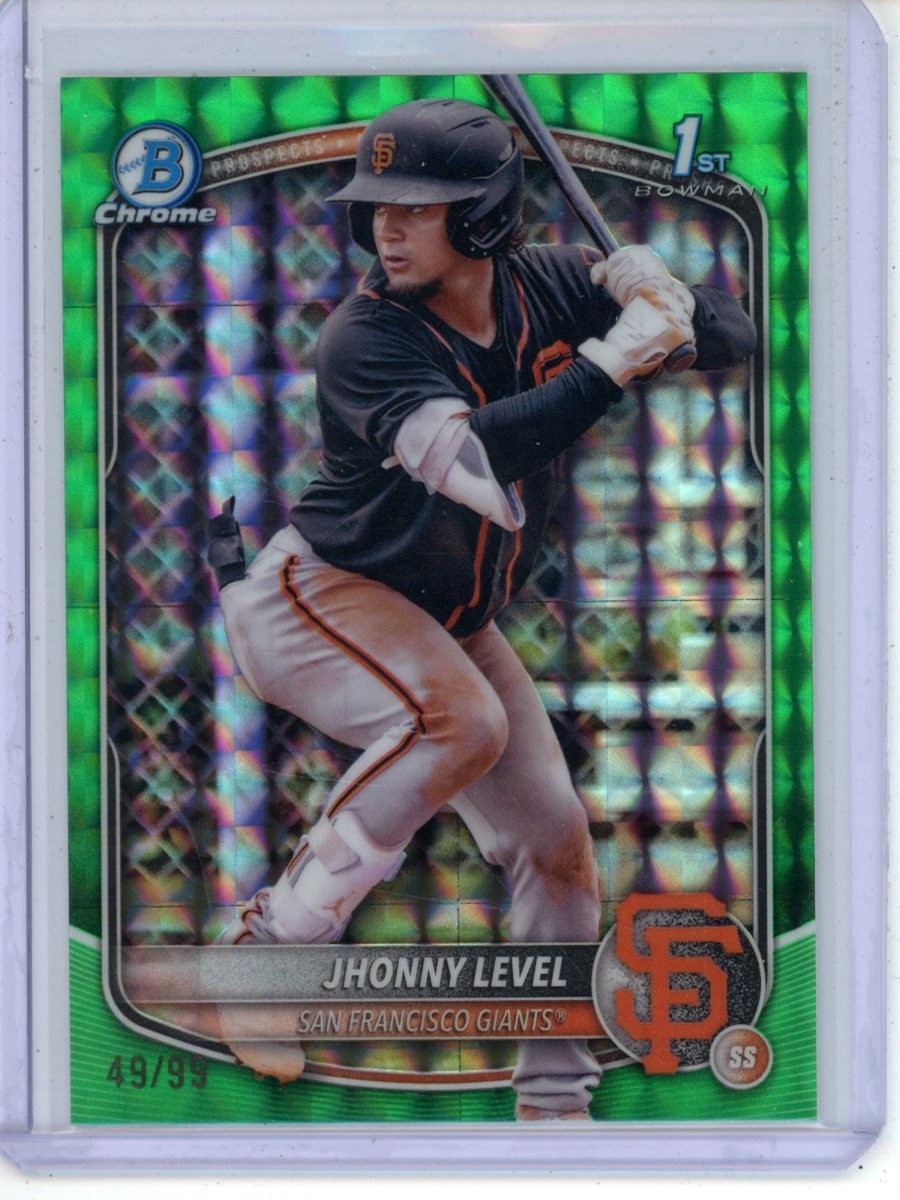 2025 Bowman Chrome Jhonny Level Green Geometric /99 #BCP-147 Rookie