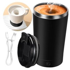 Self Stirring Coffee Mug With Lid Electric High Speed Self Stirring Mug Black
