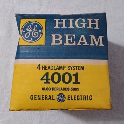 GE GENERAL ELECTRIC 4001 HIGH BEAM 12 VOLT HEADLAMP SYSTEM SEALED NEW NOS