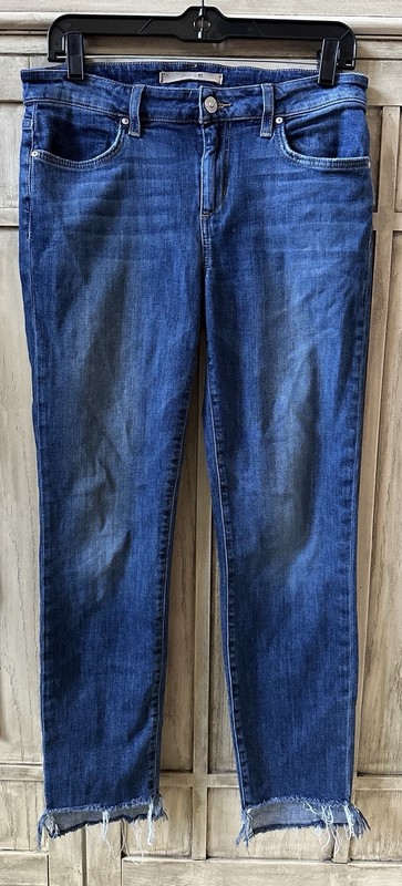 Joe’s Jeans Women’s Straight Ankle Denim Jeans Raw Edge Size 29 Inseam 26.5”