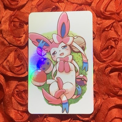 Sylveon Trainer POKÉMON ASH PIKA ACG Holo Girl Anime Card Pink Baby