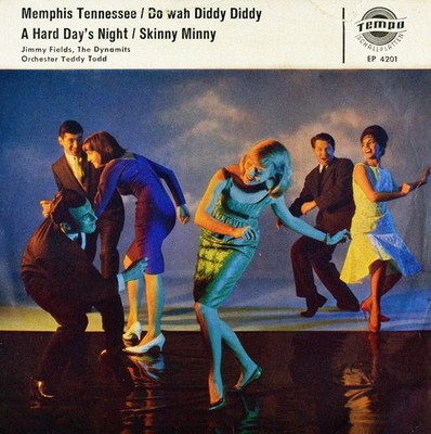 7'' TEMPO EP 4201 THE DYNAMITS A Hard Day's Night / Skinny Minny CV BEATLES 1964