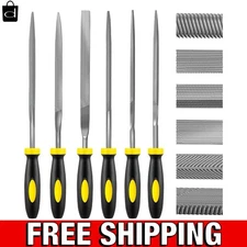 6 Piece Metal Needle File Set - 4-Inch,Carbon Steel Files for Metal, Wood & Jewe