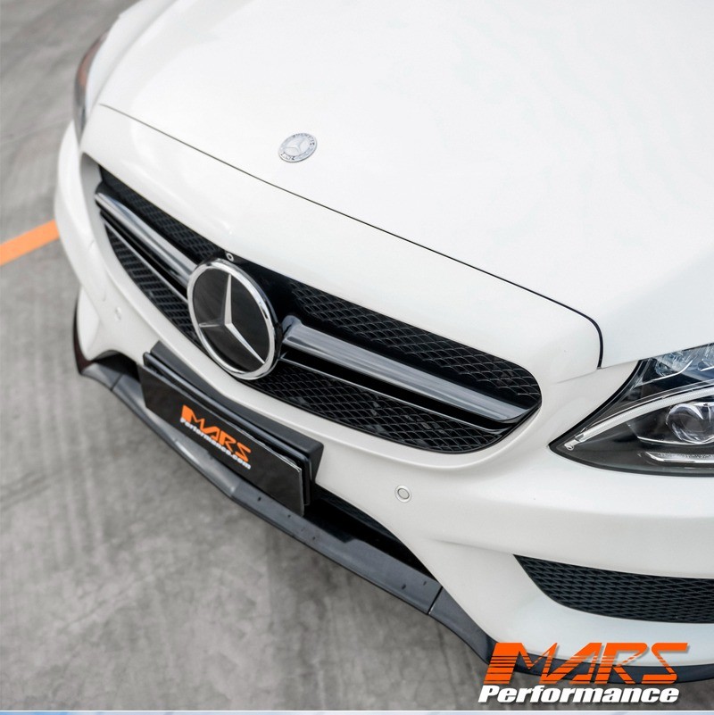 Black AMG C63 Style Bumper Grille Grill for Mercedes-Benz C-Class